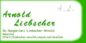 arnold liebscher business card